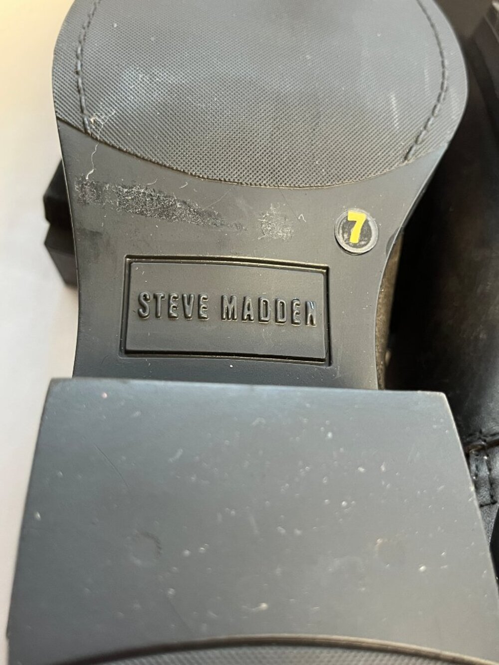 Steve Madden Brixton Harness Moto Boots Black Leather Upper Size 7 - Picture 7 of 15